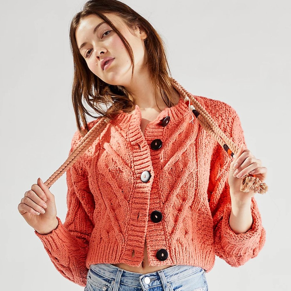 Free People Button Down Cardigan - Size M.